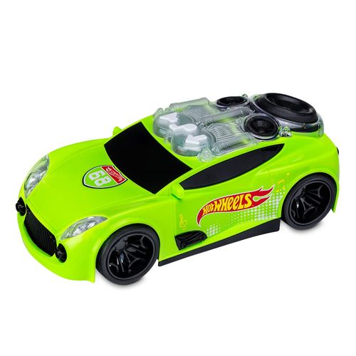 Carro Hot Wheels Turbo com Luz e Som - Auto-Falantes - Verde - Multikids