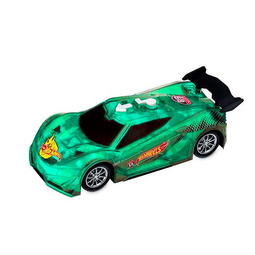 Carro Hot Wheels Programing com Luz e Som - Motor a Jato - Verde - Multikids