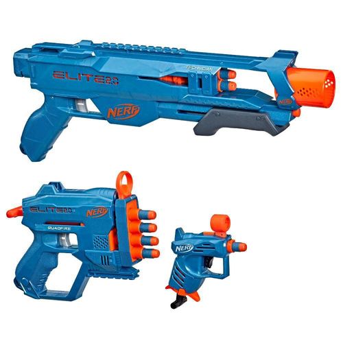 Kit com 3 Lança Dardos Nerf - Elite 2.0 - Loadout Pack - Hasbro