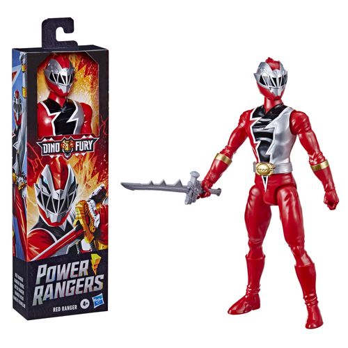 Figura Articulada - Red Ranger - Power Rangers - Dino Fury - 30 cm - Hasbro