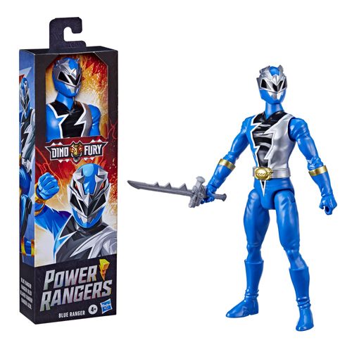 Figura Articulada - Blue Ranger - Power Rangers - Dino Fury - 30 cm - Hasbro