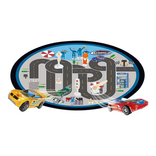 Tapete Pista de Atividades com Carrinhos - Corrida - Express Wheels - Multikids