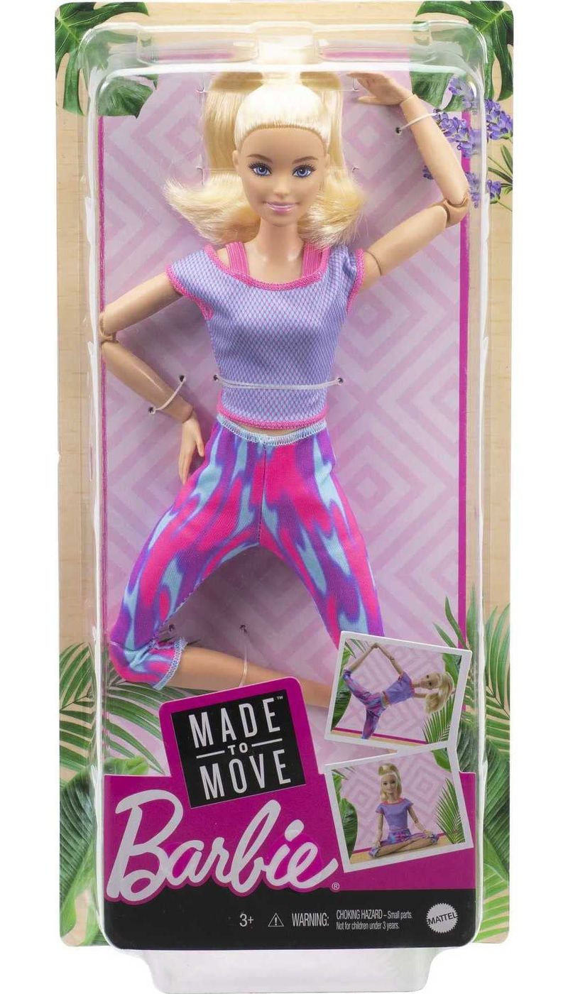 Boneca Barbie Articulada Feita Para Mexer Yoga Loira Mattel