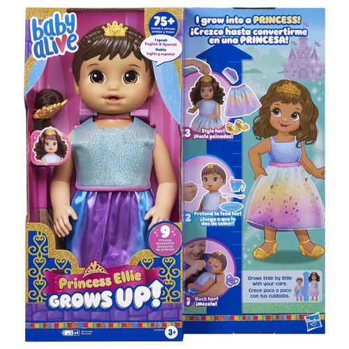 Boneca Baby Alive - Princess Ellie Grows Up - Morena - Hasbro