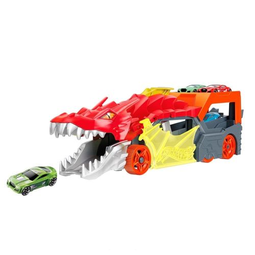 Lançador Hot Wheels com Carrinho - City - Reboque de Dragão - Mattel