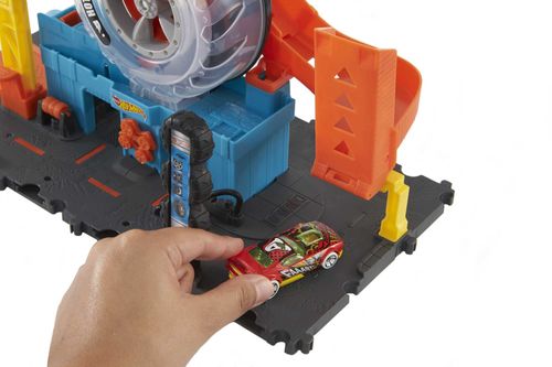 Conjunto de Pista com Carrinho - Hot Wheels City - Super Loja de Pneus - Mattel