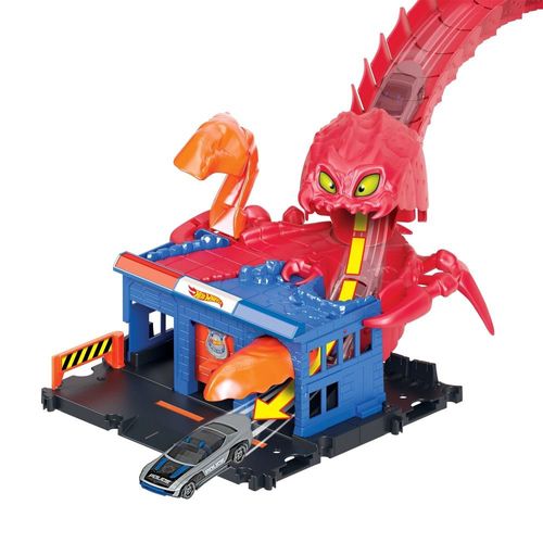 Conjunto de Pista com Carrinho - Hot Wheels City - Ataque do Escorpião Flex - Mattel
