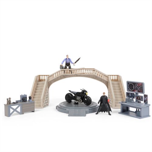 Playset com Figura e Veículo - Batcaverna - Pinguim e Batman - The Batman - Sunny