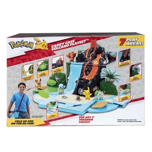 Playset com Mini Figura - Maleta Vulcão - Batalha Pokémon - Sunny