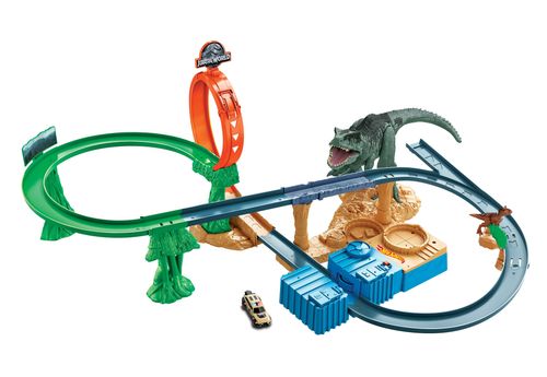 Pista Hot Wheels com Carrinho - Clash 'N Crash - Jurassic World Dominion - Mattel