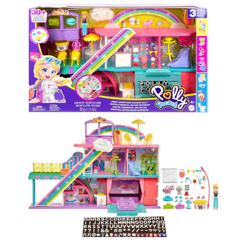 Playset Polly Pocket com Mini Bonecas - Shopping Center Doces Surpresas - Mattel