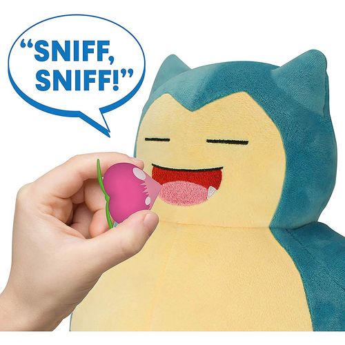 Pelúcia com Som - Snorlax - Snooze Action - Pokémon - 30 cm - Sunny