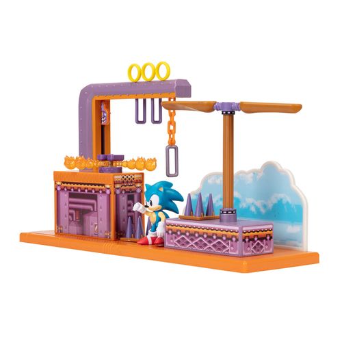 Playset com Mini Figura - Sonic - The Hedgehog - Flying Battery Zone - Candide