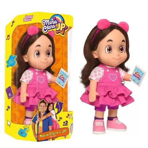 Boneca de Vinil com Som - Maria Clara - Maria Clara e JP - 30cm - Baby Brink