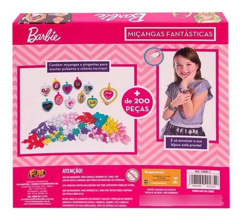Kit Miçangas Fantásticas Barbie - Kit Colares e Pulseiras - Fun