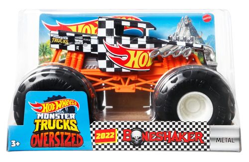 Carrinho Hot Wheels - Monster Trucks - Bone Shaker - Oversized - 1:24 - 20 cm - Mattel