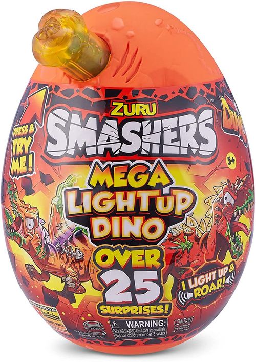 Ovo Surpresa - Smashers - Dino - Mega Light Up Dino Over 25 - Series 4 - FUN