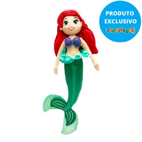 Pelúcia Disney - Ariel - A Pequena Sereia - 45 cm - Fun