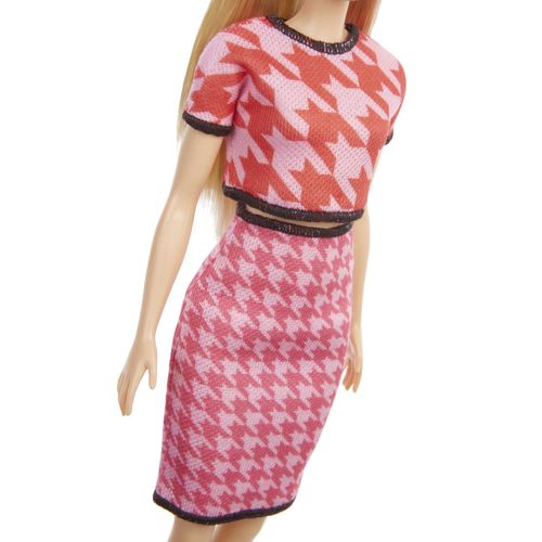 Boneca Barbie Fashionista com Estojo - Conjunto Saia e Blusa - Loira - 169 - Mattel