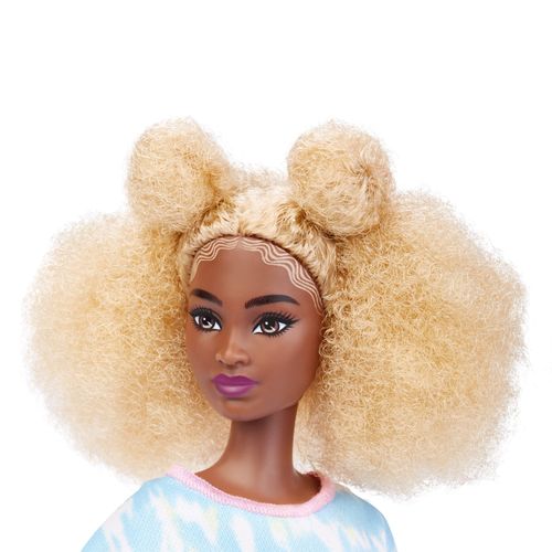 Boneca Barbie Fashionista com Estojo - Macacão Tie-Dye - Negra - 180 - Mattel