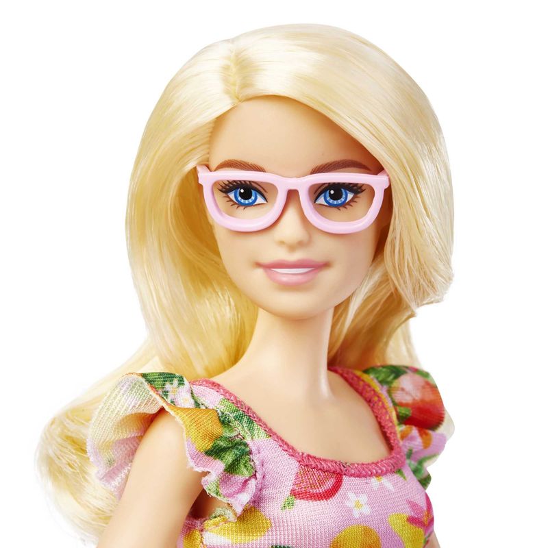HBV15---Boneca-Barbie-Fashionista-com-Estojo---Vestido-Rosa-Florido--3