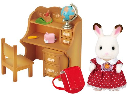 Sylvanian Families - Irmã Coelho Chocolate e Escrivaninha - Epoch