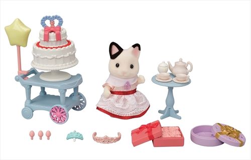 Sylvanian Families - Conjunto Hora da Festa - Menina Gata Malhada - Epoch