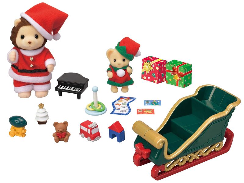 1-Sylvanian-Families---Senhor-Lion-s-no-Treno-de-Inverno---Epoch