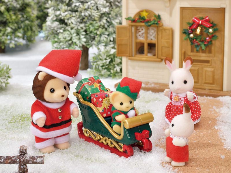 4-Sylvanian-Families---Senhor-Lion-s-no-Treno-de-Inverno---Epoch