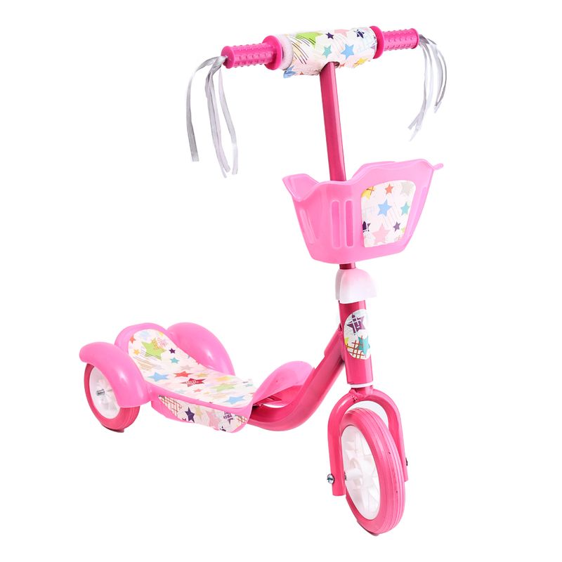 1-Patinete-Infantil-com-3-Rodas---Patinete-Triline-Com-Cesta---Rosa