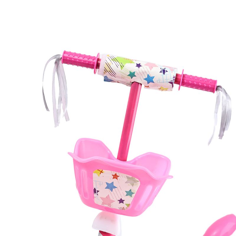 3-Patinete-Infantil-com-3-Rodas---Patinete-Triline-Com-Cesta---Rosa