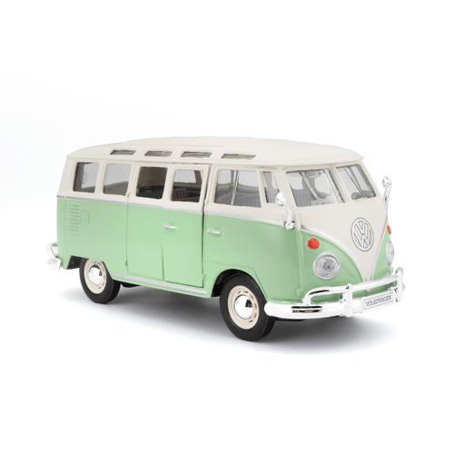 Miniatura Carro - Kombi - Volkswagen Van Samba - Verde - Special Edition - 1:25 - Maisto