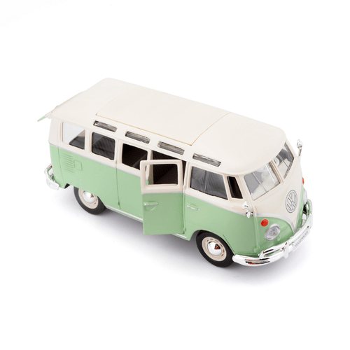 Miniatura Carro - Kombi - Volkswagen Van Samba - Verde - Special Edition - 1:25 - Maisto