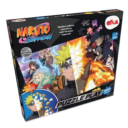 Quebra-Cabeça - Naruto Shippuden - Puzzle Play - 200 Peças - Elka