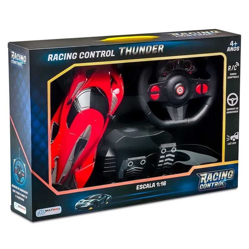 6-Carrinho-de-Controle-Remoto---Thunder-Vermelho---Racing-Control---27cm--116---Multikids