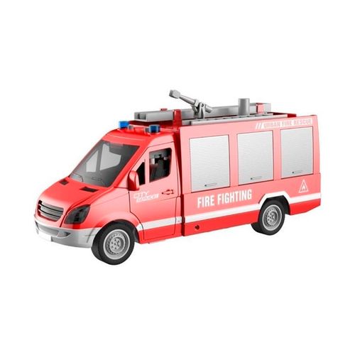 Van Bombeiros de Fricção com Luz e Som - Fire Fighting - City Service - Vermelho - 1:16 - Yes Toys