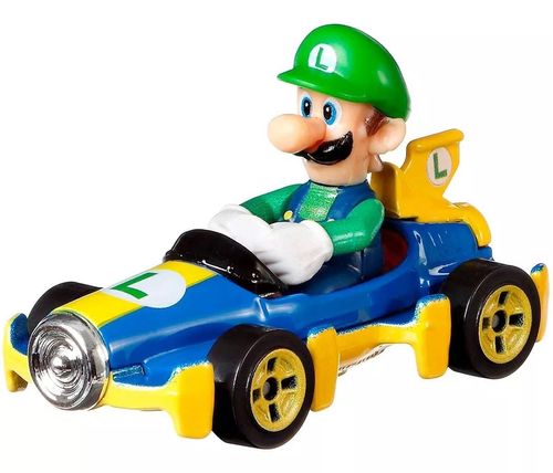 Carrinho Hot Wheels - Luigi - Mario Kart - Mach 8 - 1:64 - Mattel