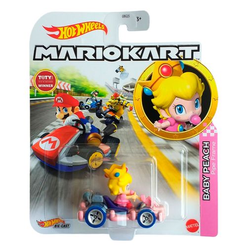 Carrinho Hot Wheels - Baby Peach - Mario Kart - Pipe Frame - 1:64 - Mattel