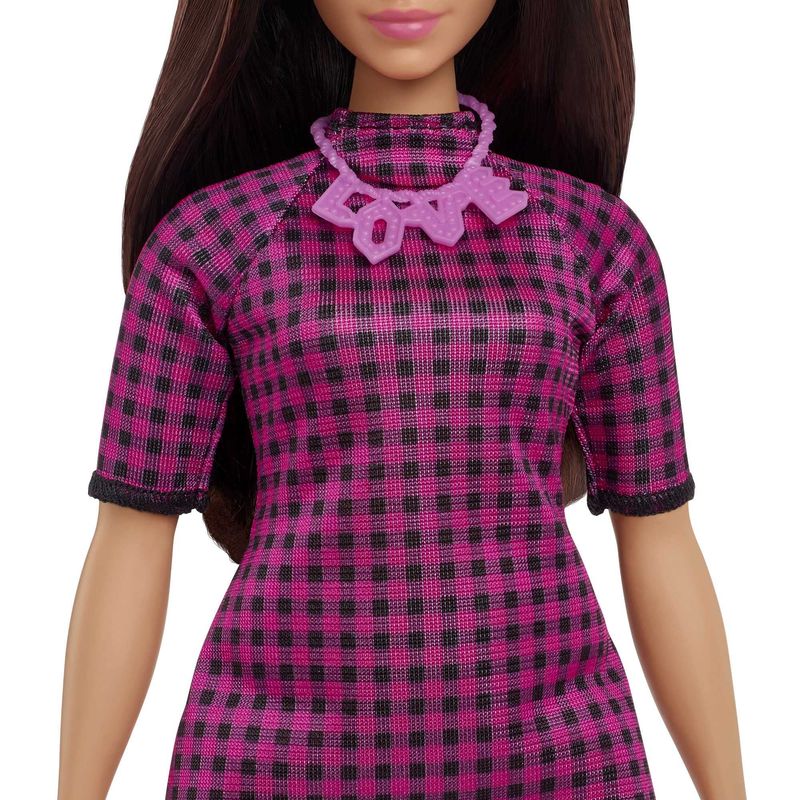 Boneca-Barbie-Fashionista-com-Estojo---Vestido-Rosa-Xadrez---Curvilinea---188---Mattel-3