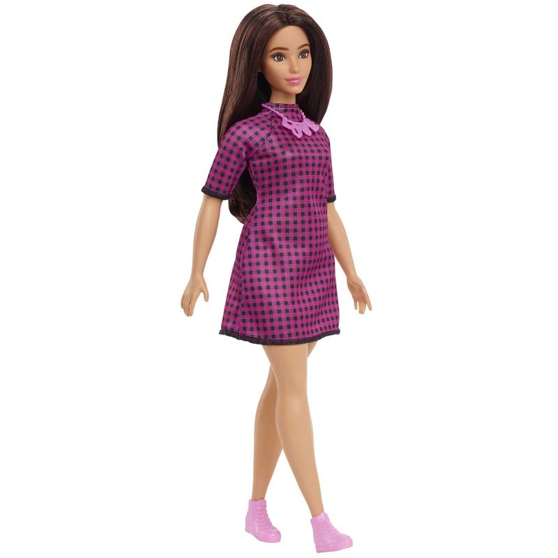 Boneca-Barbie-Fashionista-com-Estojo---Vestido-Rosa-Xadrez---Curvilinea---188---Mattel-4