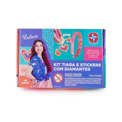 Kit Tiara e Stickers com Diamantes - Luluca - Estrela