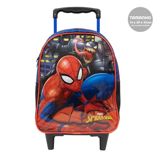 Mochila com Rodinhas - Homem-Aranha e Venom - Marvel - 50cm - Xeryus