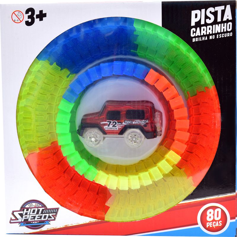 1-Pista-Hot-Speeds-com-Carrinho---Carrinho-Brilha-no-Escuro---80-Pecas