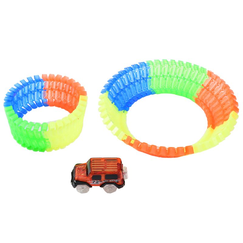 2-Pista-Hot-Speeds-com-Carrinho---Carrinho-Brilha-no-Escuro---80-Pecas