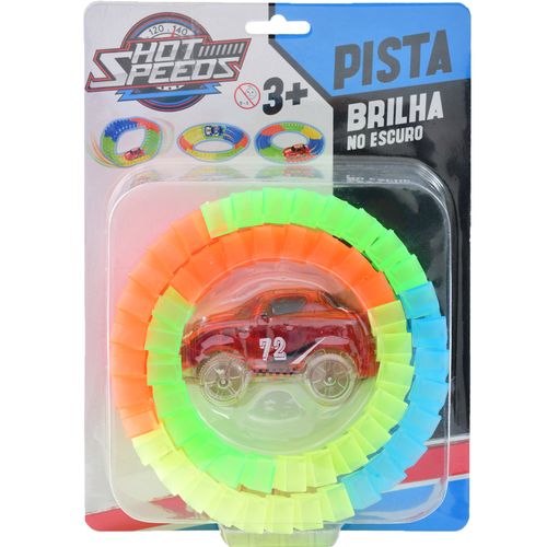 Pista Hot Speeds com Carrinho - Pista Brilha no Escuro - ST Import