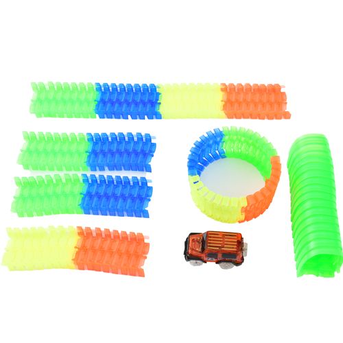 Pista Hot Speeds com Carrinho - Pista Brilha no Escuro  - 128 peças - ST Import