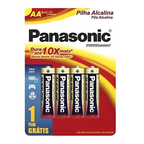 PILHA ALCALINA AA COM 4 - PANASONIC