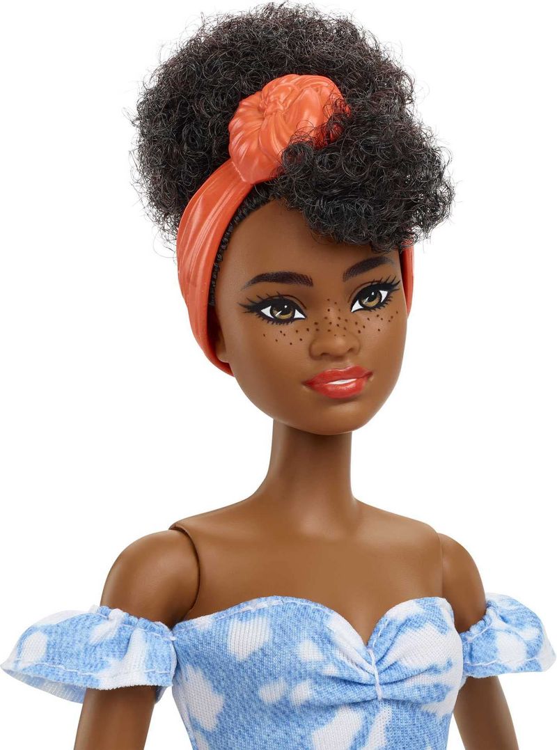 Boneca-Barbie-Fashionista-com-Estojo---Vestido-Azul-e-Bandana-Laranja---185---Mattel-3