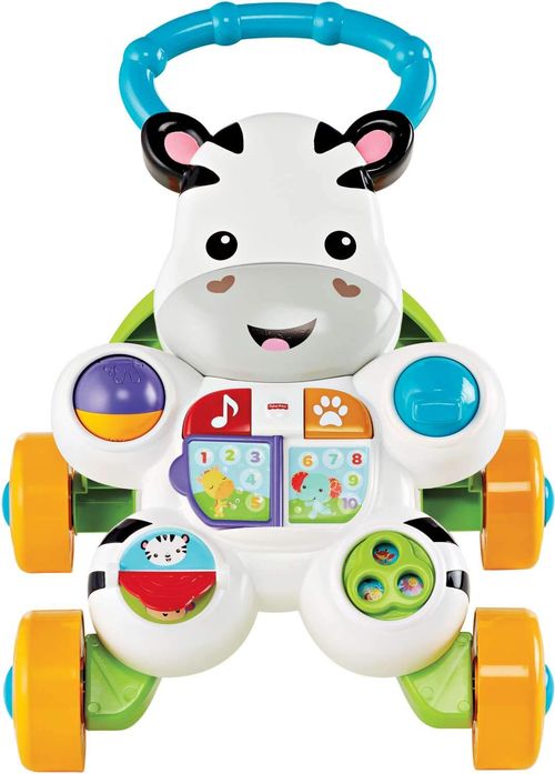 Andador Musical Interativo - Apoiador Zebra com Luzes e Música - Fisher-Price