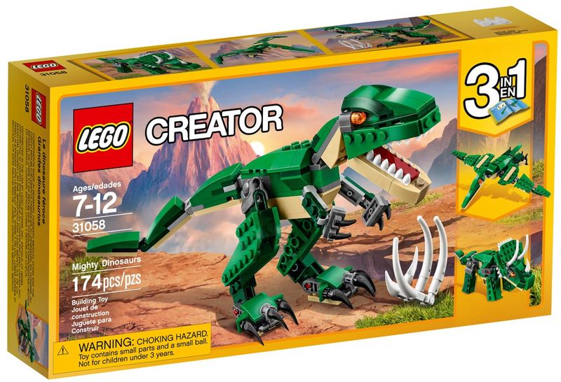 1-LEGO-Creator-3-em-1---Dinossauros-Ferozes---31058